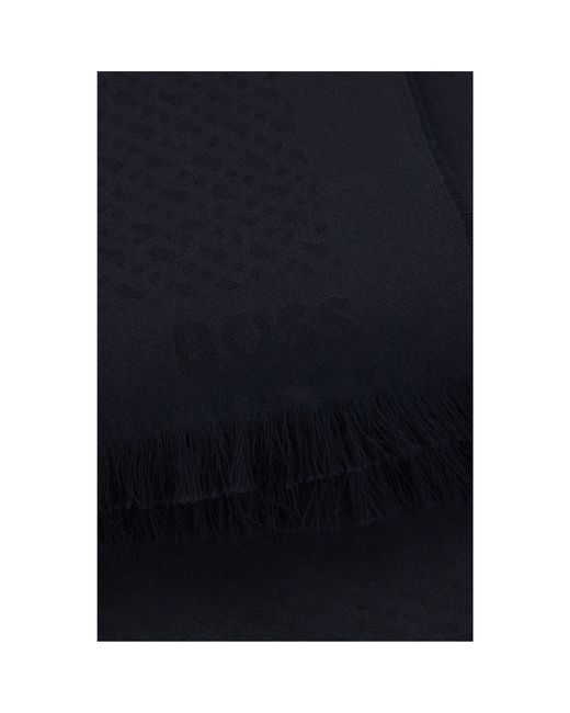 Boss Blue Monogram Scarf for men