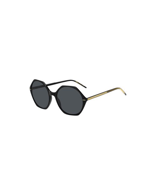 Boss Black Acetate Sunglasses With Angular Frames