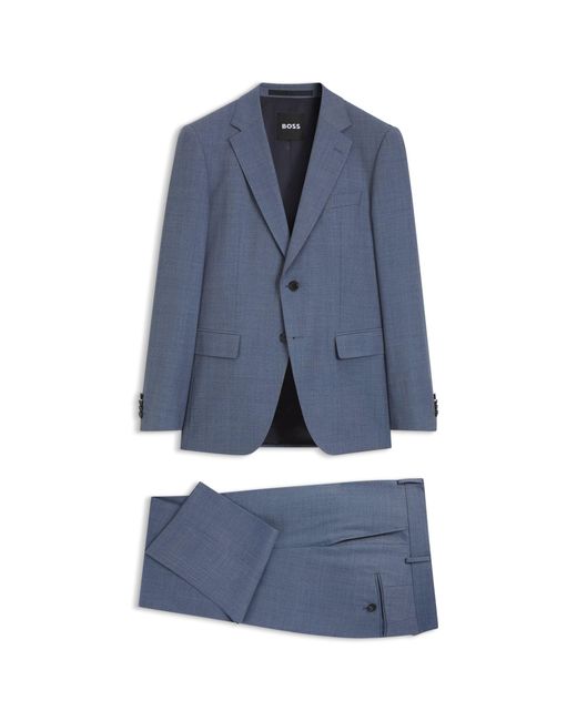 Boss Blue Two-Piece Slim-Fit Suit for men