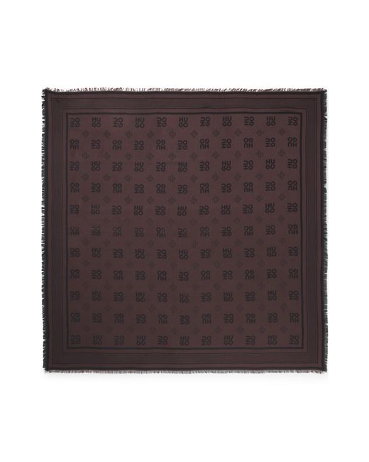 Écharpe En Modal Avec Jacquard À Logo Revisité HUGO en coloris Brown