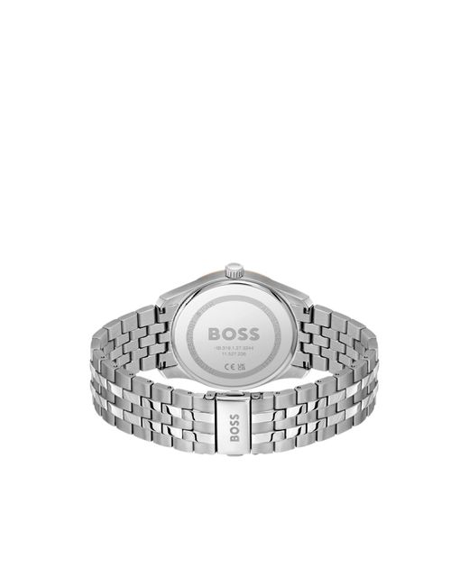 Boss Metallic Principle Master-Textured-Dial Watch With Multi-Link Bracelet for men
