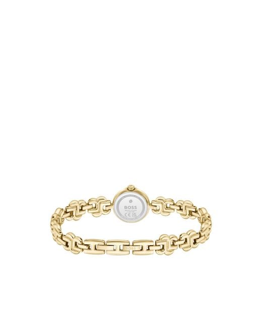Boss Metallic Double B Dressy-Dial Watch With Monogram Bracelet