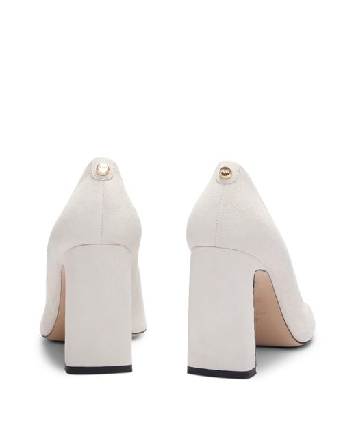 Boss Natural Suede Pumps With 9cm Heel And Branded Trim