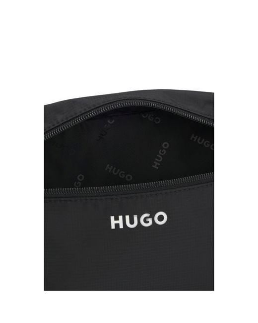 HUGO Black Belt Bag With Contrast Logo Detail for men