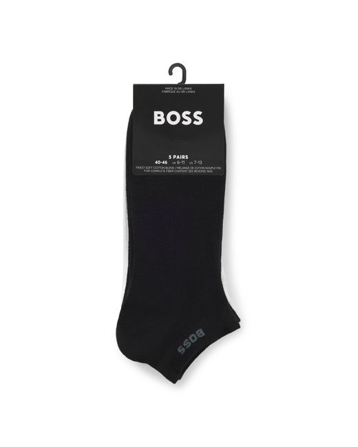 Boss Black Five-Pack Of Ankle-Length Socks for men