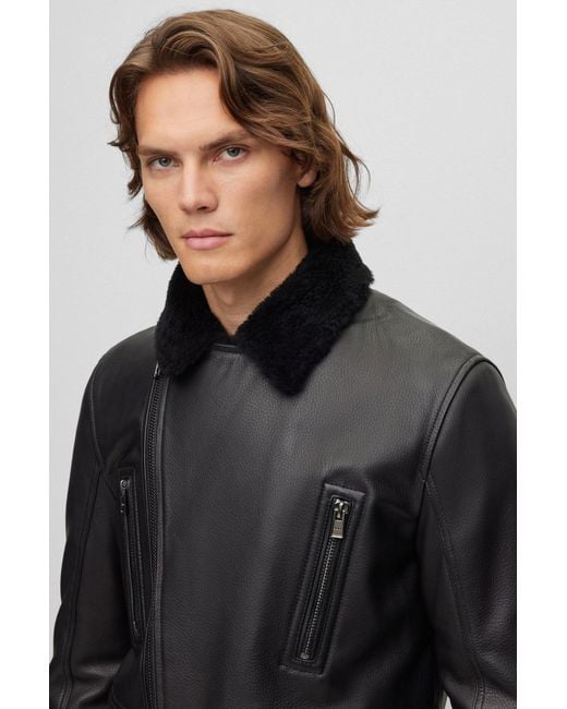 Hugo boss sheepskin clearance jacket