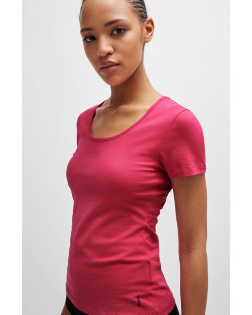 HUGO Red Zweier-Pack T-Shirts aus Stretch-Baumwolle