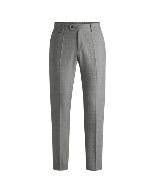 Boss Gray Slim-Fit Trousers for men