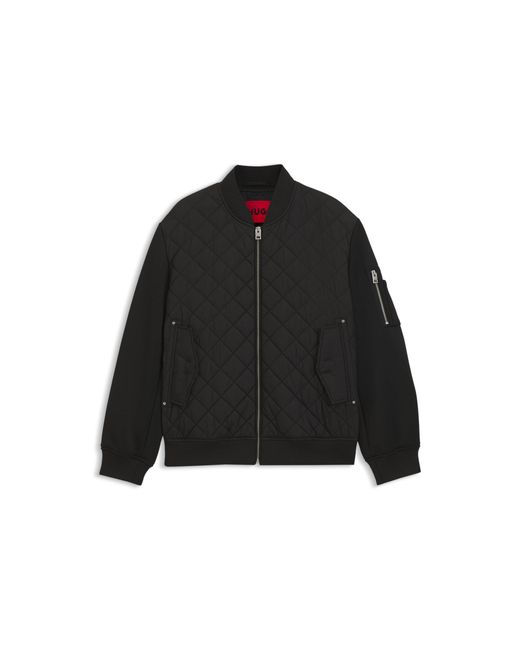 HUGO Black Water-Repellent Jacket for men