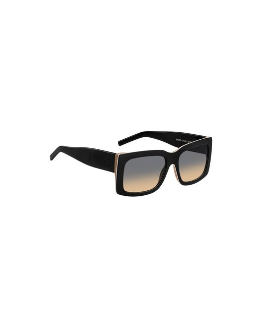 Boss Black Signature-Stripe Bio-Acetate Sunglasses With Large Temple Logo