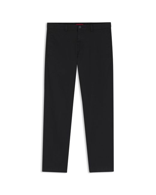 HUGO Black Slim-Fit Trousers for men