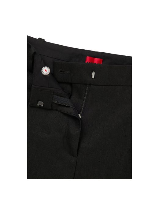 HUGO Black Regular-Fit Trousers