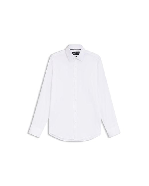 Boss White Regular-Fit Shirt for men