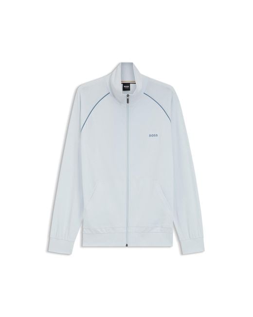 Boss Blue Zip-Up Jacket for men
