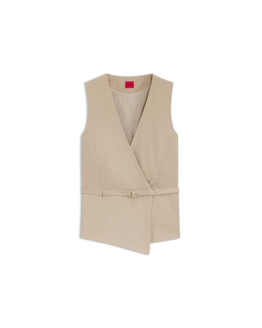 HUGO Natural Belted Regular-Fit Vest