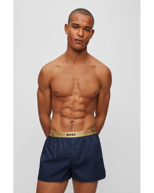 BOSS - Two-pack of boxer briefs with logo waistbands