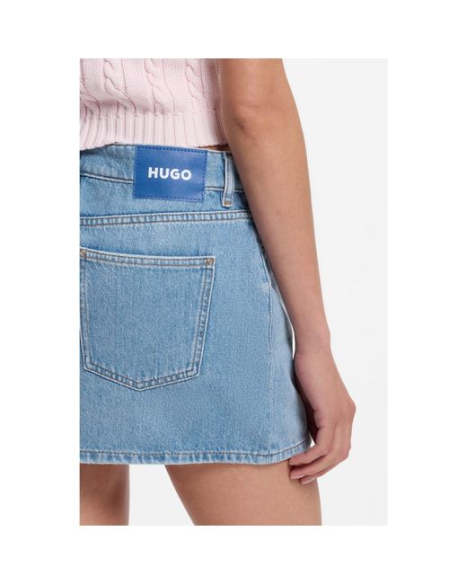 HUGO Blue Five-Pocket Mini Skirt