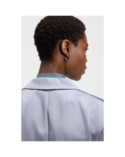 Boss Blue Relaxed-Fit Blazer
