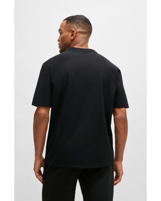 T-shirt x NFL en coton stretch avec imprimé artistique Boss pour homme en coloris Black