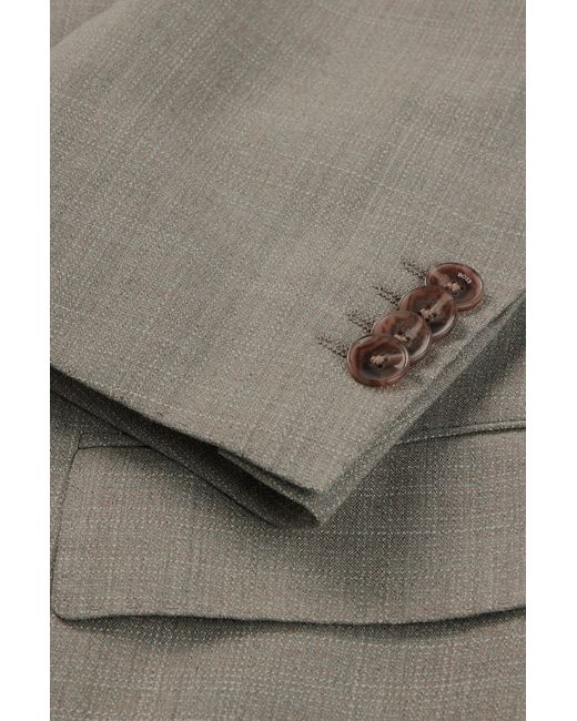 Boss Natural Slim-fit Suit In Patterned Stretch Cloth for men