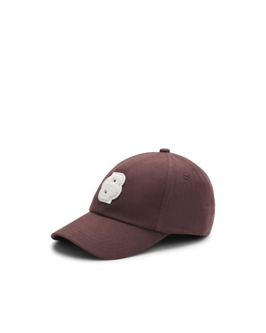 Boss Brown Cotton-Twill Cap With Braided Double B Monogram