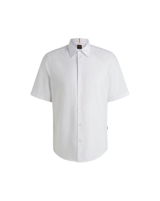 Boss White Regular-Fit Shirt for men