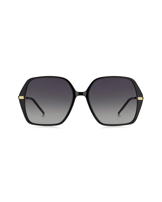 Boss Black-acetate Sunglasses With Gold-tone Temples
