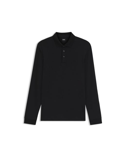 Boss Black Long-Sleeved Polo Shirt for men