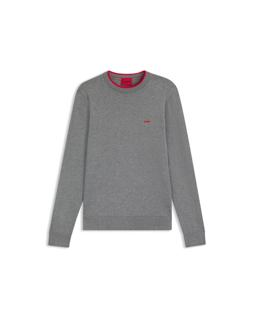 HUGO Gray Regular-Fit Sweater for men