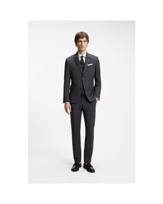 HUGO Gray Two-Piece Slim-Fit Suit for men