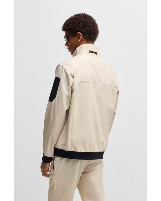 Boss Wasserabweisender Blouson Mit Mesh-Innenfutter in Natural für Herren