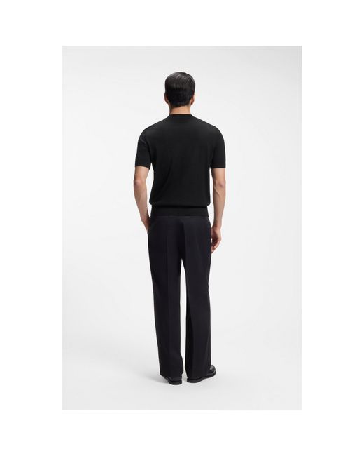 Boss Black Short-Sleeved Knit T-Shirt for men