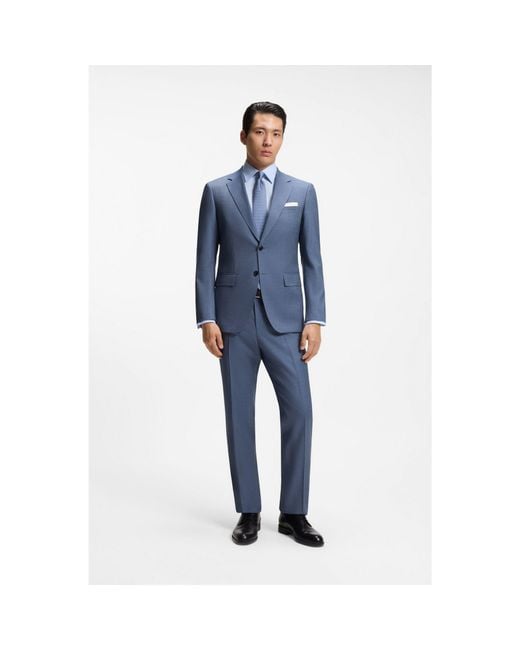 Boss Blue Two-Piece Slim-Fit Suit for men