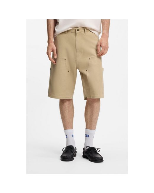 HUGO Natural Regular-Fit Shorts for men