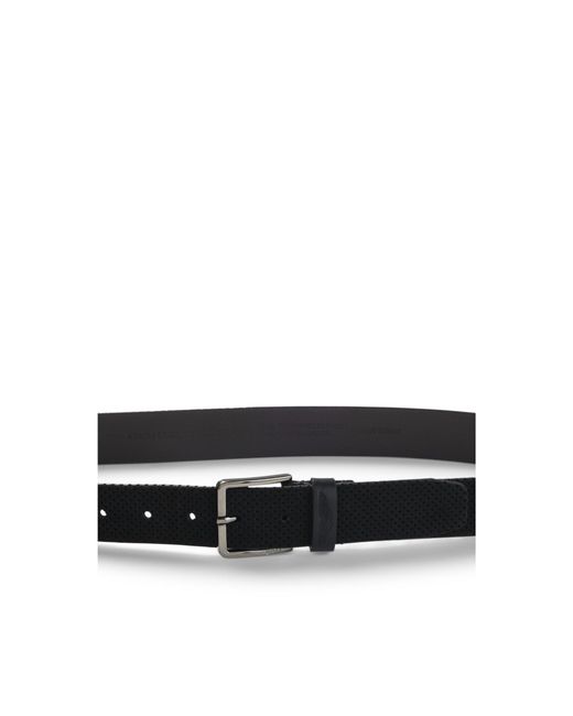 Boss Black X Aston Martin Perforated-Suede Belt With Logo for men