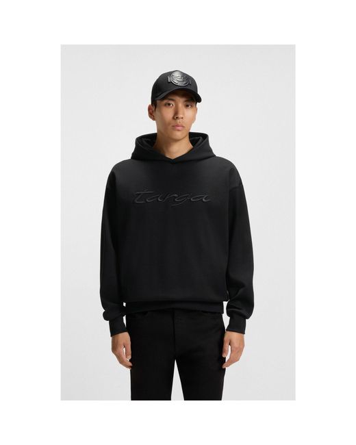 Boss Black Porsche X Cotton-Blend Hoodie With Targa Logo for men