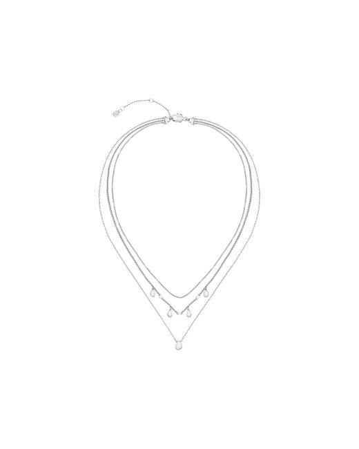 Boss Metallic Three-Layer-Tone Necklace With Droplet Charms