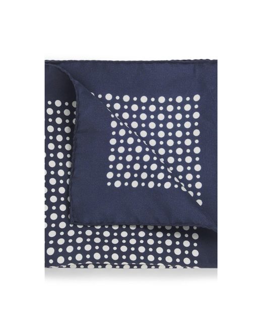 Boss Blue Beckham X Printed Silk Pocket Square for men