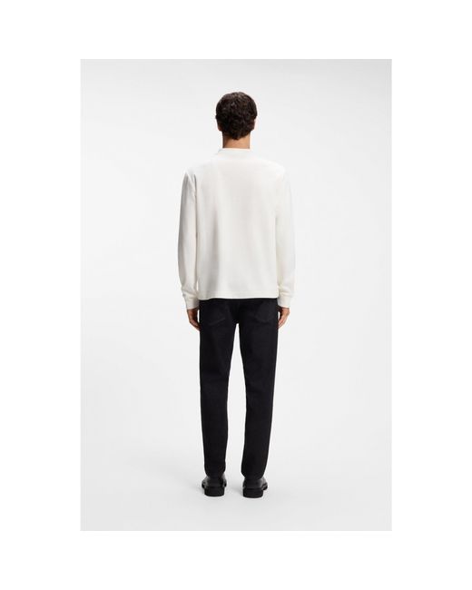 Boss White Long-Sleeved T-Shirt for men