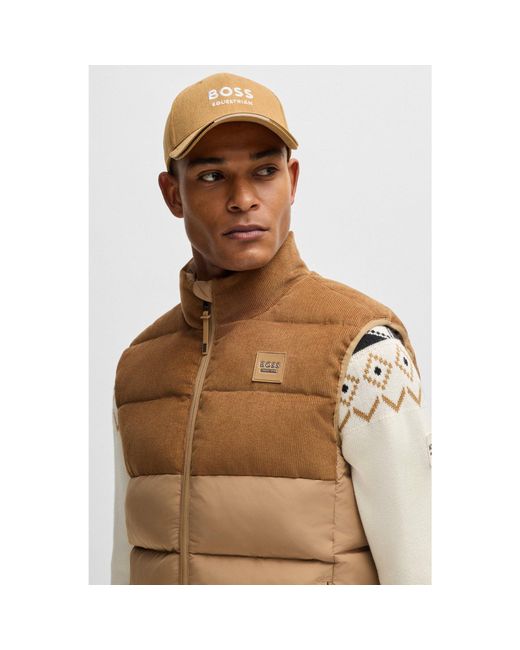 Boss Natural Equestrian Logo-Embroidered Cap for men