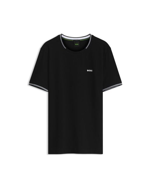 Boss Black Cotton-Piqué T-Shirt for men