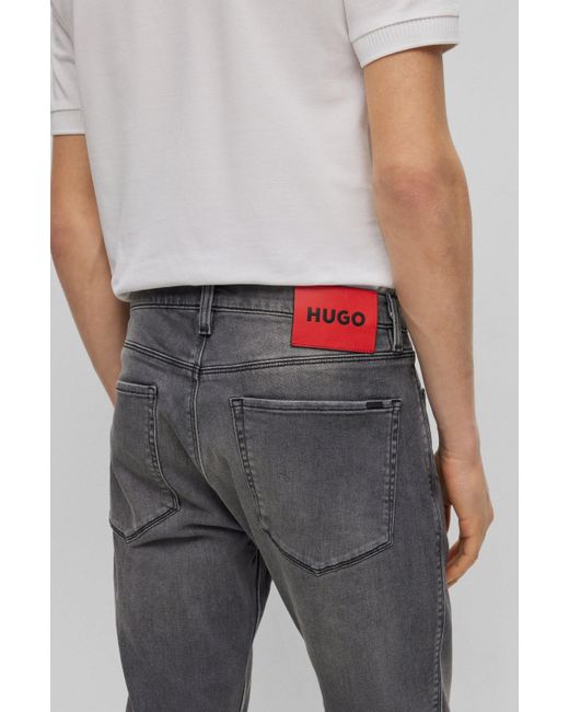 BOSS by HUGO BOSS Extra Slim-fit Jeans Van Stretchdenim Met Zilveren  Wassing in het Grijs voor heren | Lyst BE