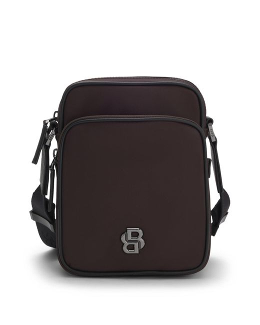Boss Reporter-Tasche Aus Twill Mit Double-B-Monogramm in Black für Herren