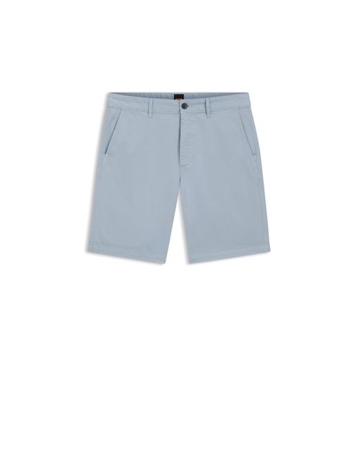 Boss Blue Slim-Fit Shorts for men