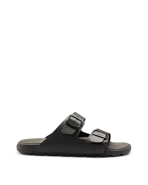 Boss Black Twin-strap Sandals With Structured Uppers for men