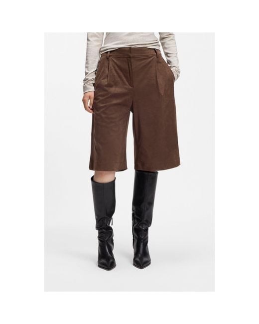 Boss Brown Regular-Fit Shorts