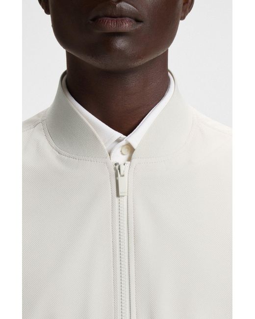 Boss Wasserabweisende Jacke Aus Performance-Stretch-Gewebe in White für Herren