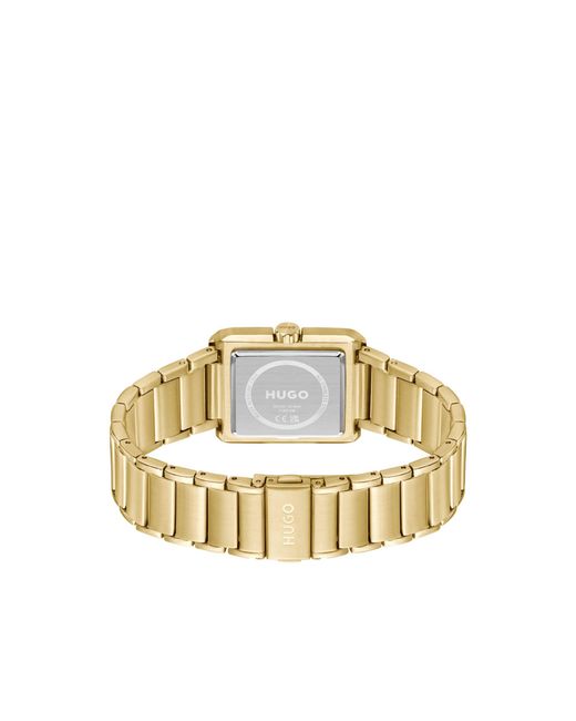 HUGO Metallic Tone Watch With Link Bracelet for men