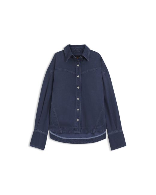 Boss Blue Oversized-Fit Blouse