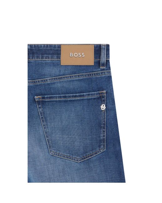 Boss Blue Delaware Slim-Fit Jeans for men